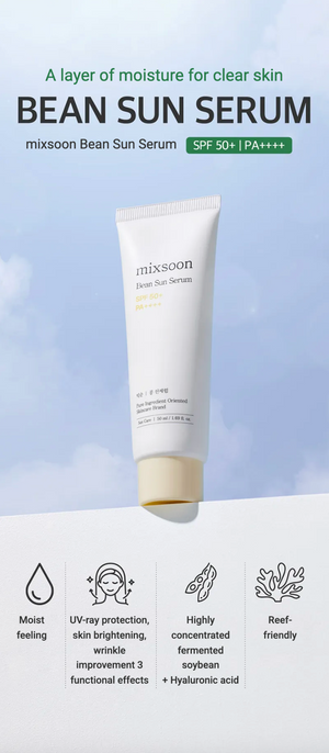 mixsoon - Bean Sun Serum SPF 50+ PA++++ - Lehký hydratační opalovací sérum 50ml
