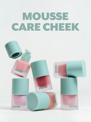 nuse - Mousse Care Cheek - Tekutá tvářenka s pěnovou texturou