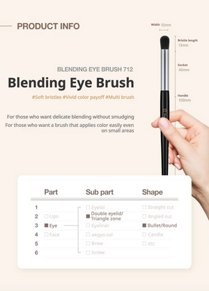 STUDIO17 - Blending Eye Brush 712 - Štětec na roztírání očních stínů pro jemné přechody