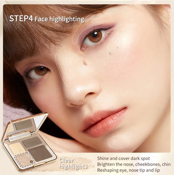 2 IN 1 Highlighter Contour Palette