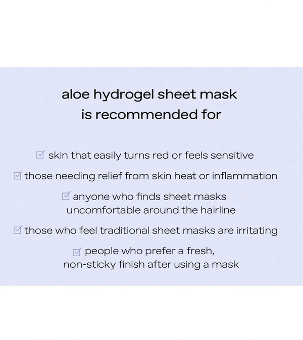 Aloe Hydrogel Sheet Mask - Hydratační a zklidňující hydrogelová maska