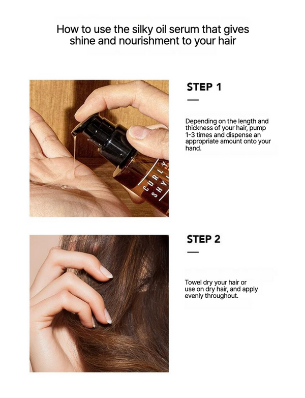 CURLYSHYLL - Silky Oil Serum - Vlasové sérum pro jemné, lesklé a vyživené vlasy
