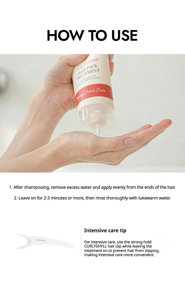 CURLYSHYLL - After Salon Care Hair Pack Treatment - Intenzivní vlasová maska pro poškozené a suché namáhané vlasy