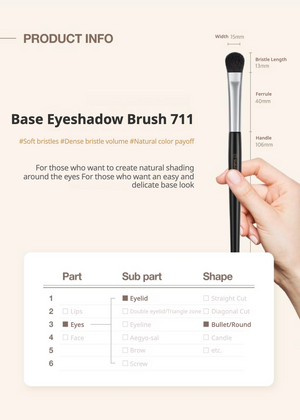 STUDIO17 - Base Eyeshadow Brush 711 - Štětec na základní oční stín