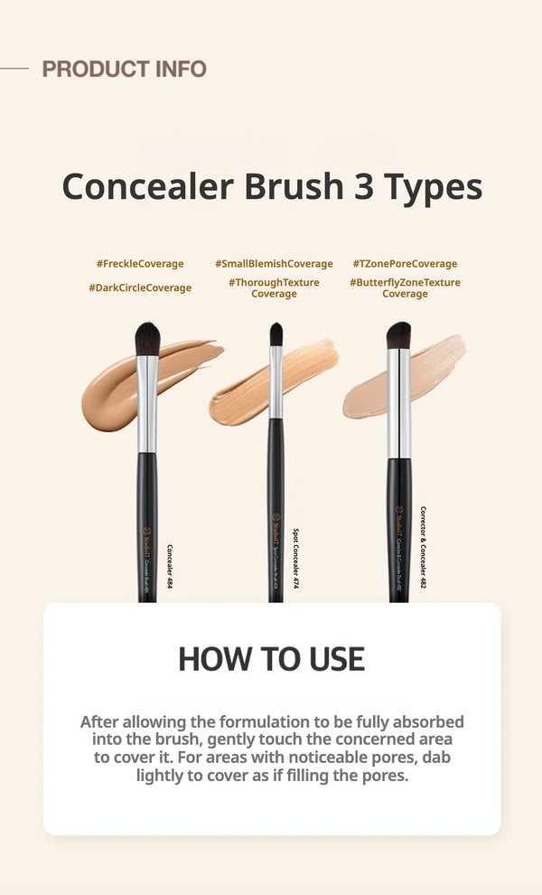 STUDIO17 - Spot Concealer Brush 474 - Malý štětec na korektor pro přesné zakrytí drobných nedokonalostí
