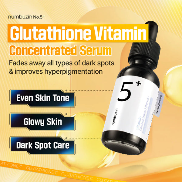 No.5+ Glutathione Vitamin Concentrated Serum - Rozjasňující sérum na pigmentové skvrny 30ml