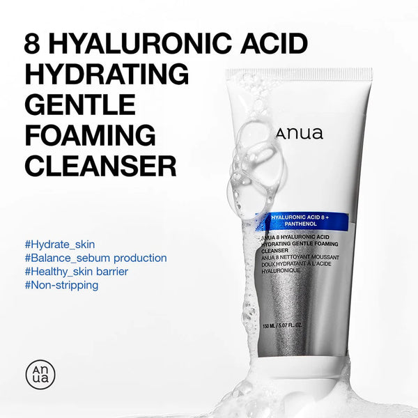 8 Hyaluronic Acid Hydrating Gentle Foaming Cleanser - Jemná čistící pěna s kyselinou hyaluronovou a panthenolem 150ml