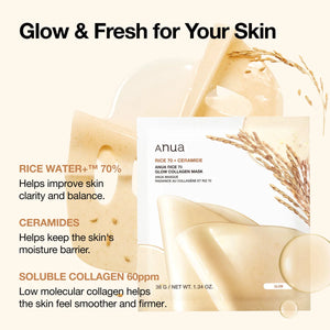Rice 70 Glow Collagen Mask - Rozjasňující hydrogelová maska 38g