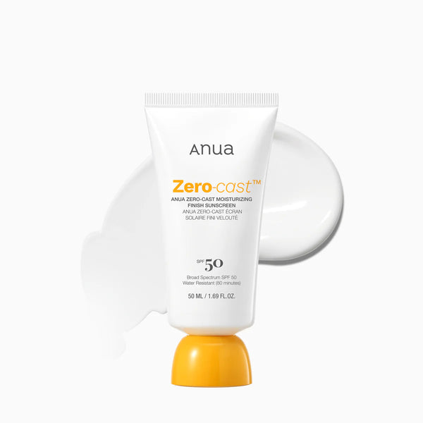 Anua - Zero-cast Moisturizing Finish Sunscreen SPF 50 - Lehký hydratační opalovací krém bez bílého filmu 50ml