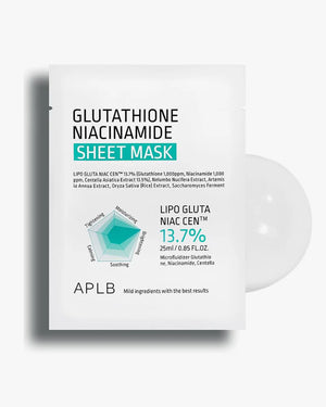 APLB - Glutathione Niacinamide Sheet Mask - Rozjasňující a zklidňující plátýnková maska 25ml