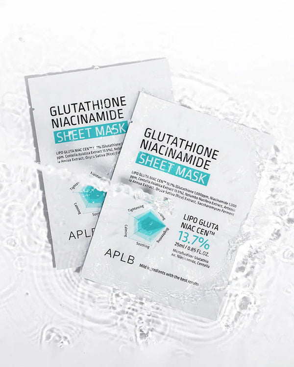 APLB - Glutathione Niacinamide Sheet Mask - Rozjasňující a zklidňující plátýnková maska 25ml