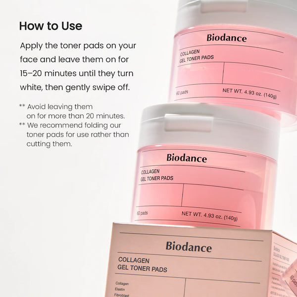 Collagen Gel Toner Pads - Hydratační a zpevňující tonizační polštářky 60ks