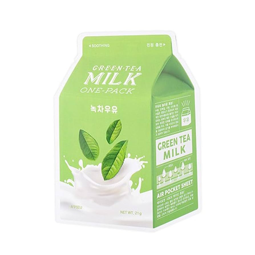 Green Tea Milk One Pack Mask - Zklidňující maska se zeleným čajem 1ks