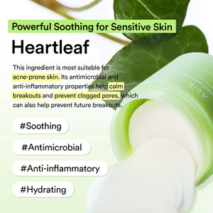 Abib - Heartleaf spot pad Calming touch - Zklidňující pleťové tampony 80ks