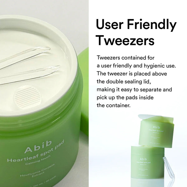 Abib - Heartleaf spot pad Calming touch - Zklidňující pleťové tampony 80ks